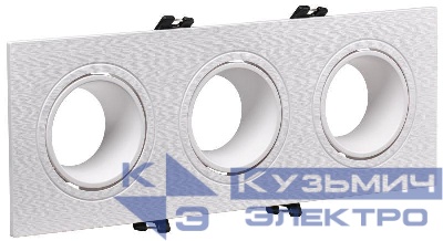 Светильник 4103 встраиваемый 3хMR16 квадрат пласт. бел. IEK LT-UVB0-4103-GU05-3-K01