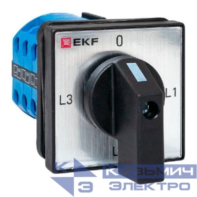 Переключатель кулачковый ПК-1-94 4п 10А для амперметра IP65 EKF pk-1-94-10-65