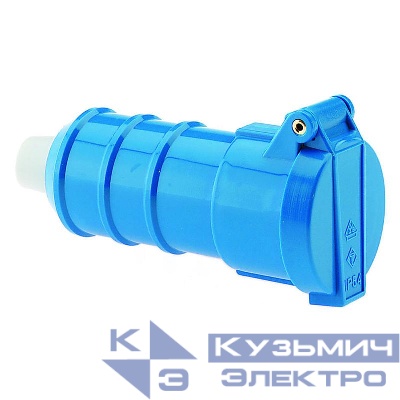 Розетка кабельная Schuko 16А 3п 2P+E 250В IP54 син. Bals 7409