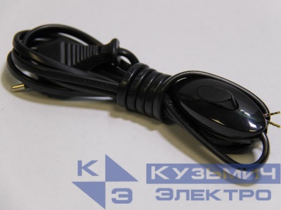 Переключатель на шнуре с вилкой черн. Makel 10035