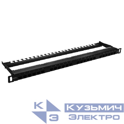 Патч-панель высокой плотности 19дюйм 24хRJ-45 UTP 5e 0.5U SUPRLAN 10-0404