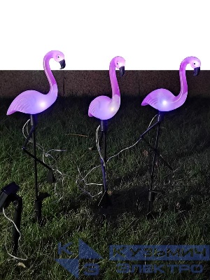 Светильник светодиодный "Фламинго" 6LED 22х6.5х52.5 на солнечн. батарее бел. аккум. NI-MH 600мА.ч (в компл.) (уп.3шт) КОСМОС KOC_SOL367