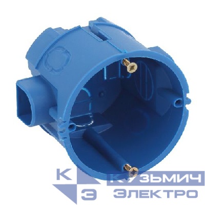 Коробка установочная КУТС 68х60мм для твердых стен саморез. стыковочные узлы IP20 син. Эра Б0039187