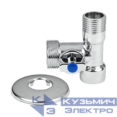 Кран шаровой для подключения с/т приборов 1/2дюймх3/4дюймх1/2дюйм левый (100/1) К VALFEX VF.256.N.05