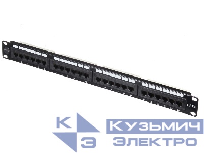 Патч-панель UTP, 19", 24 порта RJ45, cat.6, 1U, Dual Type, NETKO Expert CKC