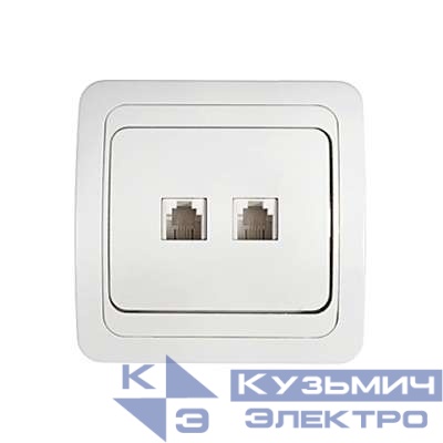 Розетка компьютерная 2-м СП Classico RJ45 бел. 2136 IN HOME 4690612018300