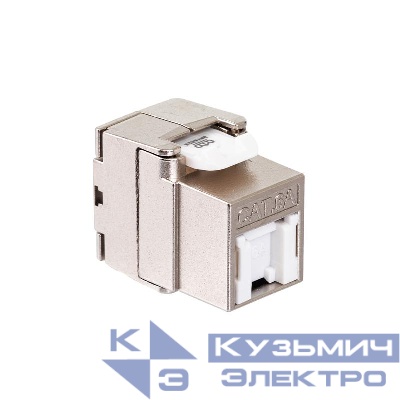 Модуль Keystone 1хRJ45 кат.6A STP T568A/B без инструмента бел. Datarex DR-510820