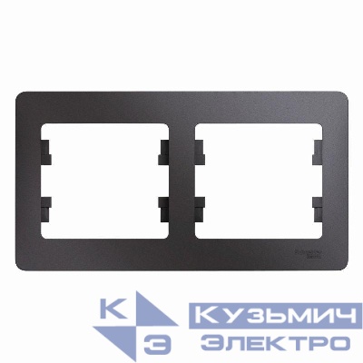 Рамка 2-м Glossa горизонт. графит SE GSL001302