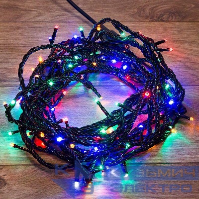 Гирлянда светодиодная управляемая"Нить" 20м 200LED мультиколор 20Вт 220-240В IP65 8 режимов провод ПВХ черн. (нужен контроллер 217-204) Neon-Night 303-149