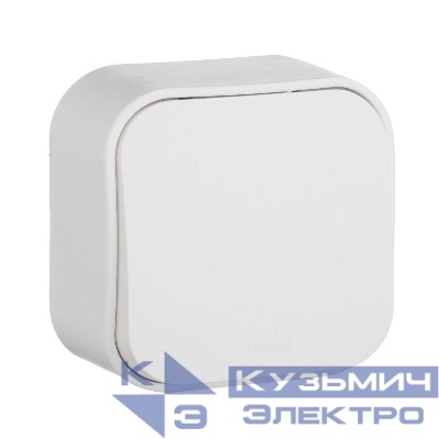 Переключатель проходной 1-кл. ОП Quteo 10А IP20 10AX бел. IEK 782204