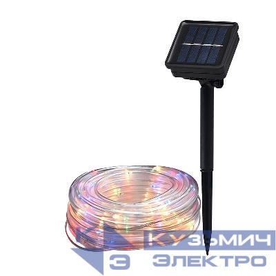 Светильник светодиодный садовый SLR-G06-100M 100LED дюралайт RGB мультицвет (заменяемый Ni-MH 500мА.ч аккумулятор) ФАZА 5060081