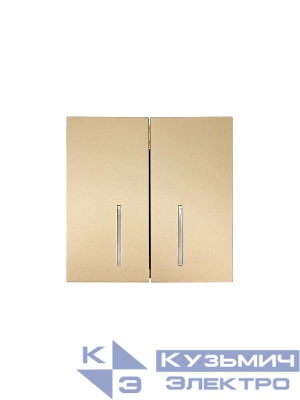 Выключатель 2-кл. с индик. СП ZIMA IP20 10А безвинт. зажим зол. LEZARD 704-3688-112QC