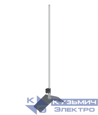 Молниеприемник коньковый с угловым зажимом 2000мм DKC NL6200