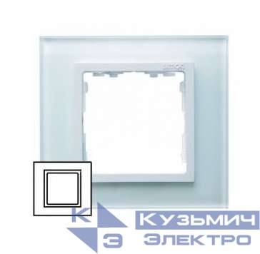 Рамка 1-м Simon82 натур. стекло Simon 82617-60