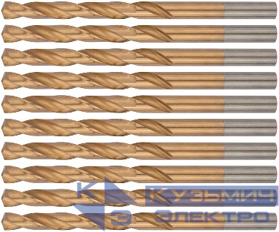 Сверло HSS по металлу титановое покрытие 6.5мм (уп.10шт) FIT 34165