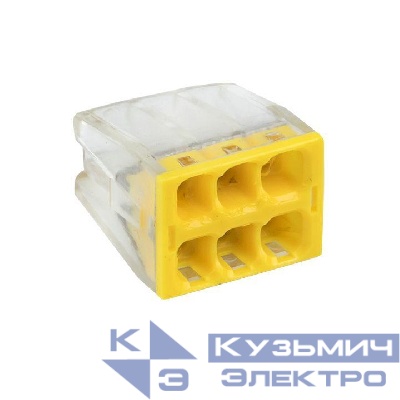 Клемма строительно-монтажная СМК 2273-246 6-проводная 0.5-2.5кв.мм с пастой (уп.50шт) PROxima EKF plc-smk-2273-246