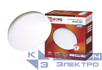 Светильник светодиодный DECO НОЧНОЕ НЕБО 36Вт 4000К 2340лм 230В 350х55мм IN HOME 4690612033556