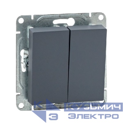 Выключатель 2-кл. СП Эпика механизм графит EKF UP1-SWG-20