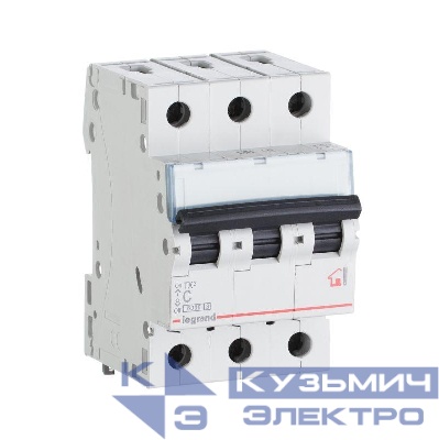 Выключатель автоматический модульный 3п C 6А 6кА TX3 6000 3мод. 400В Leg 404053