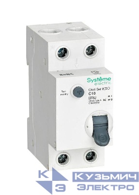 Выключатель автоматический дифференциального тока City9 Set (АВДТ) 1P+N C 10А 6кА 30мА Тип-A 230В SE C9D65610