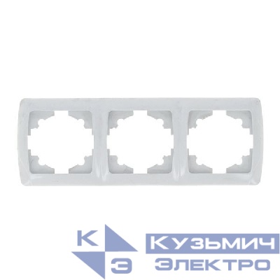 Рамка 3-м СП Мадрид горизонт. бел. EKF EIM-G-303-10