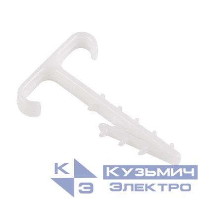 Дюбель-хомут Т-образный для двух плоских кабелей 2х12 КФ (уп.100шт) Rexant 07-4615