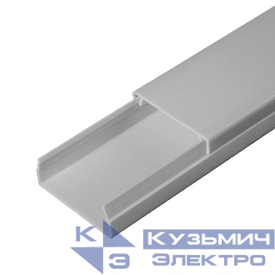 Кабель-канал 40х16 L2000 с двойн. замком RAL7035 сер. Промрукав PR03.0074