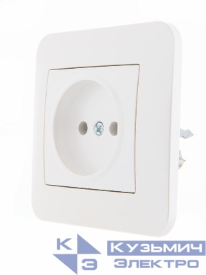 Розетка 1-м СП Karina 16А IP20 без заземл. керамика механизм жемчуж./бел. перламутр. LEZARD 707-3088-121