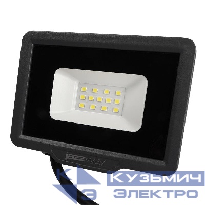 Прожектор светодиодный PFL-C3 10Вт 6500К IP65 ДО закален. прозр. стекло JazzWay 5023529A