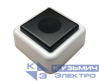 Кнопка звонка (выключатель для бытовых электрич. звонков) МОНОМАХ ВЗ1-01 черн.