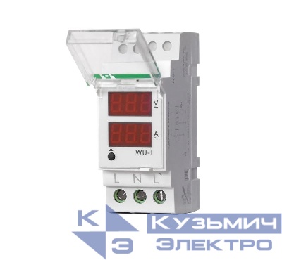 Указатель напряжения и тока WU-1 (однофазный; 0.5-63А 24-250В 40-60Гц 2 модуля; монтаж на DIN-рейке) F&F EA04.011.007