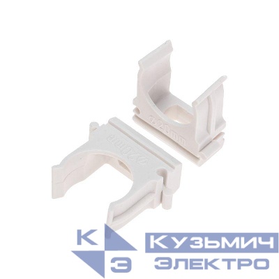 Держатель для труб (клипса) d20мм бел. (уп.100шт) Rexant 28-0120-6