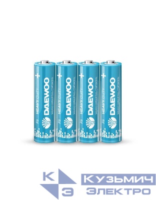 Элемент питания солевой AA/R6 1.5В Heavy Duty 2021 4S (уп.4шт) DAEWOO 5029279