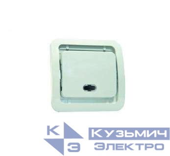 Выключатель 1-кл. СП Mimoza 10А IP20 без вставки с подсветкой бел. Makel 22021