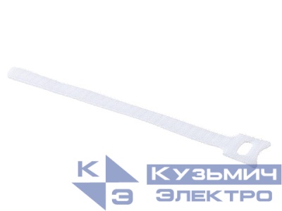 Стяжка-липучка многоразовая 200*12 /10 шт (белая) NETKO Optima