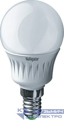 Лампа светодиодная 94 478 NLL-P-G45-5-230-4K-E14 5Вт шар 4000К нейтр. бел. E14 370лм 176-264В Navigator 94478