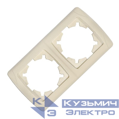 Рамка 2-м Маргарита горизонт. сл.кость (ivory) UNIversal МР002Г-I