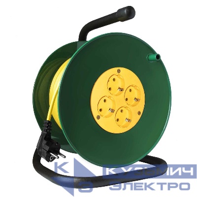 Удлинитель на катушке 4х40м с заземл. 16А IP20 3.5кВт с защ. крышкой Союз 481S-3509