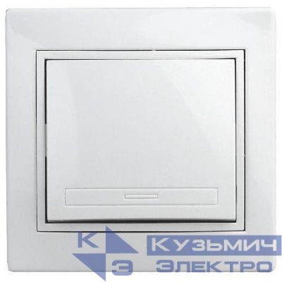 Кнопка включения СП Plano 1-109-01 10А 250В IP20 Plano бел. Intro Б0053830