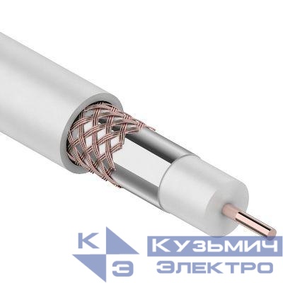 Кабель RG-6U+Cu 48проц. 75Ом бел. (м) PROCONNECT 01-2206