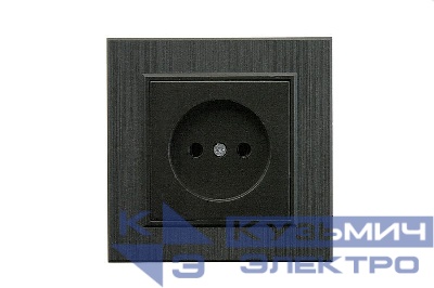 Розетка 1-м Karea LINE STAR без заземл. чер. Makel 86054022