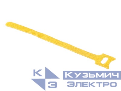 Стяжка-липучка многоразовая 200*12 /10 шт (желтая) NETKO Optima