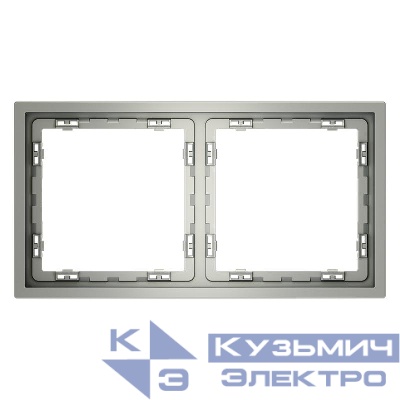 Рамка 2-м S70 пластик. сталь Voltum VLS100205