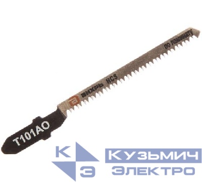 Пилка для лобзика Т101АО по ламинату чистый криволинейный рез 76х50мм (блист.2шт) Вихрь 73/10/5/3