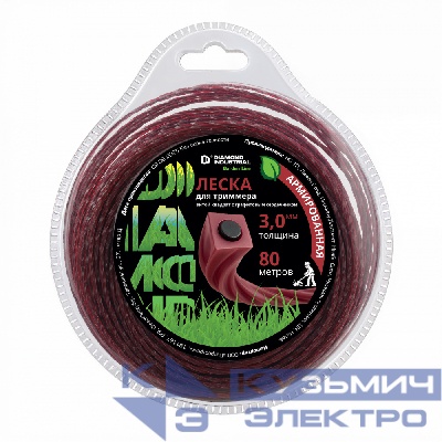 Diamond Industrial Леска для триммеров 3,0 мм 80 м квадрат витой армированная графитовым сердечником Diamond Industrial