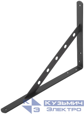 Уголок-кронштейн усиленный 350х250мм черн. КУРС 66110
