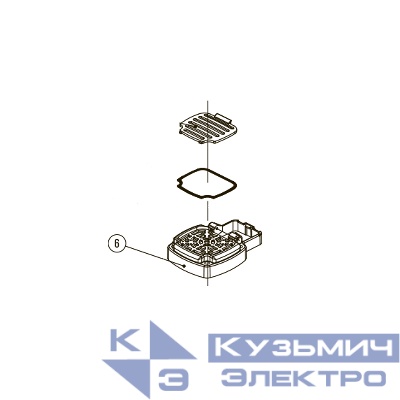 Запчасть №6 для Hybest GSR40A. Крышка цилиндра