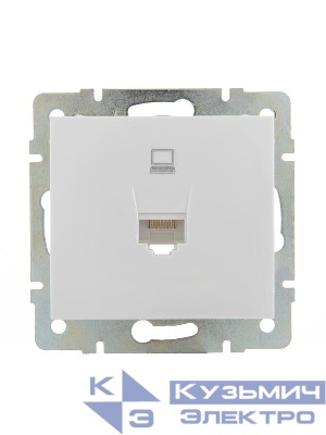 Розетка компьютерная СП Rain RJ45 16А IP20 механизм бел. LEZARD 703-0288-139