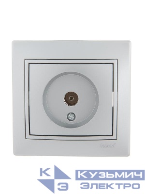 Розетка телевизионная проходная TV СП Mira сер. металлик LEZARD 701-1010-129
