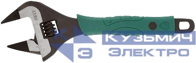 Ключ разводной "Карат" CrV обточенные узкие губки шкала увелич.захват прорезин.ручка 200мм (39мм) FIT 70202